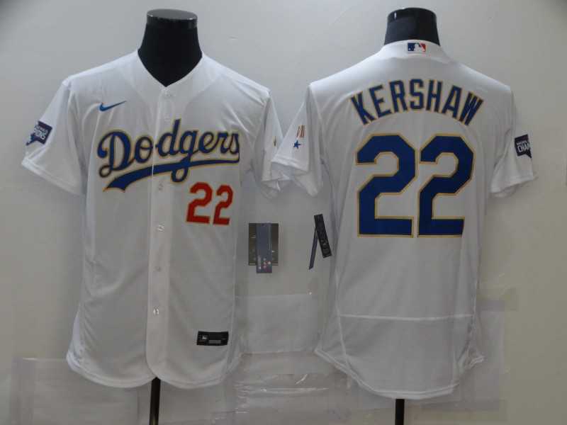Dodgers 22 Clayton Kershaw White Nike 2021 Gold Program Flexbase Jersey,We sell and wholesale Dodgers 22 Clayton Kershaw White Nike 2021 Gold Program Flexbase Jersey on line form chian!